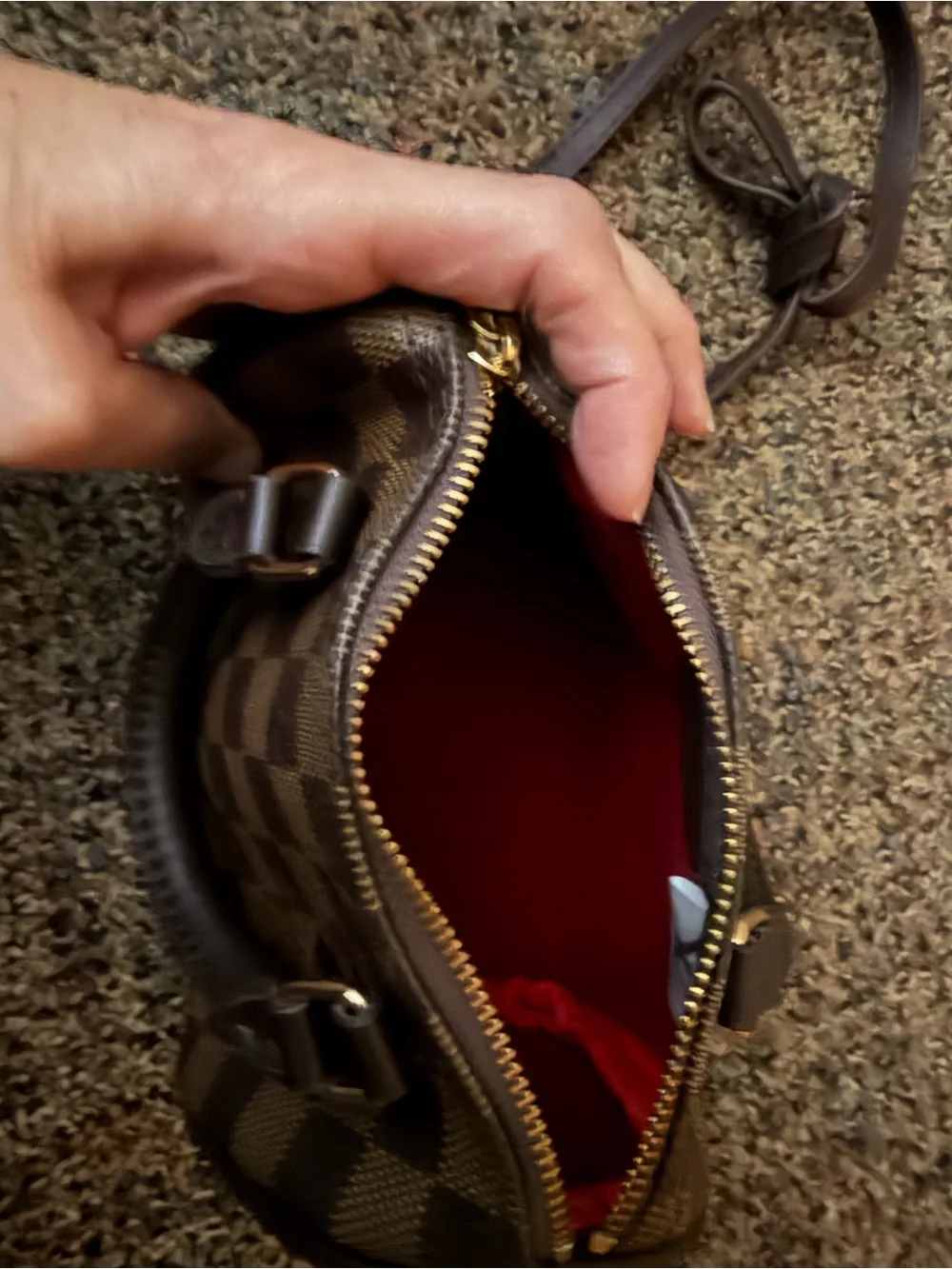 Checkered Kid Purse